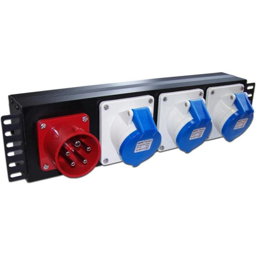 Блок распределения питания Lanmaster TWT-PDU-32AI9-3P гор.размещ. 3xIEC309 базовые 32A IEC 309