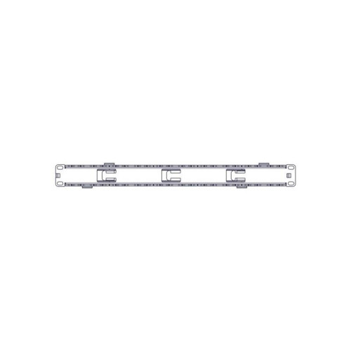 Horizontal cable organizer Systeme Electric, Excelente series, 1U, plastic fingers, with cover