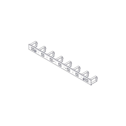 Вертикальный кабельный организатор Systeme Electric, серия Uniprom, 2x8 колец, цвет черный