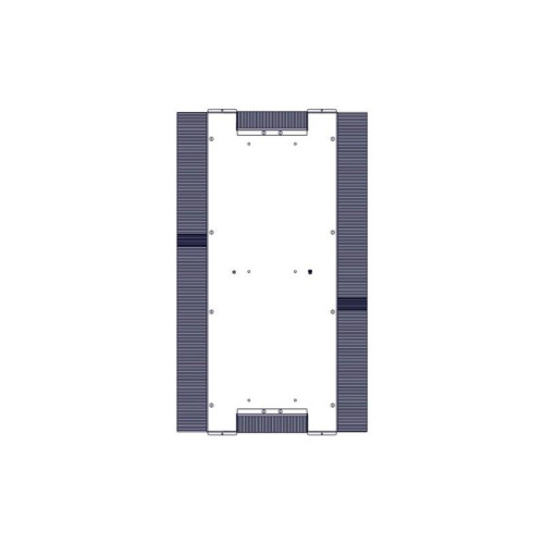 Bottom panel for cabinets of the Uniprom series, with cable entries, 600x1070mm