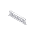 Horizontal cable organizer Systeme Electric, Excelente series, 1U, plastic fingers, with cover