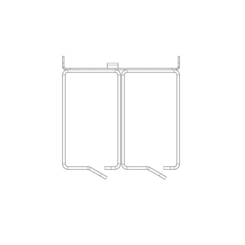 Horizontal Cable Organizer Uniprom Series, 2U, Steel Rings, 2 Rows
