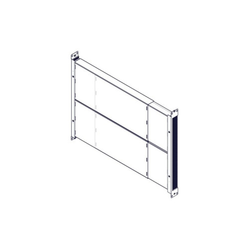 Longitudinal cable channel for cabinets of the Uniprom series, 1U, black
