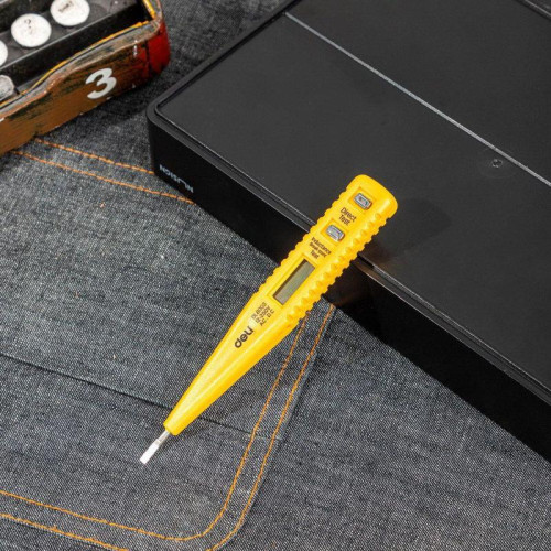 Индикаторная отвертка-тестер напряжения цифровая Deli DL8003 (12-250 В)