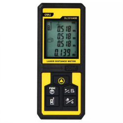 Лазерный дальномер Deli DL331040B  Диапазон измерения 0,05~50м, точность измерения ±3мм