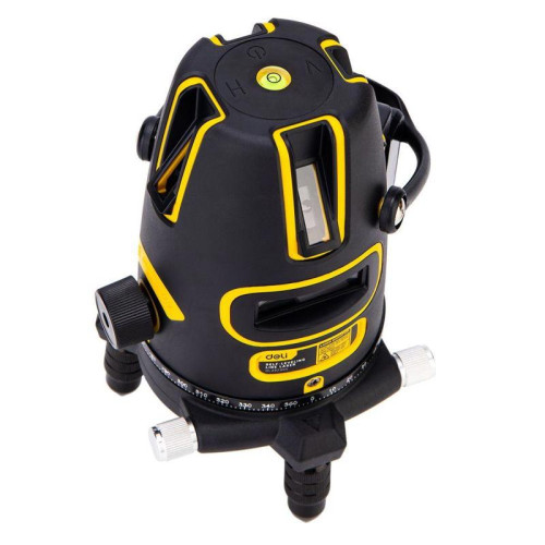 Лазерный уровень Deli DL332305 5 лучей(зеленый цвет), точность +/-1,5мм/7м, угол самовыравнивания 3°, 2АКБ 4 А*ч+ЗУ, время работы до 4 часов, кейс