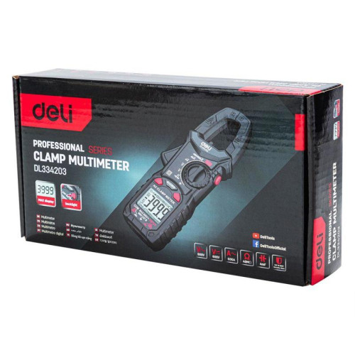 Токоизмерительные клещи цифровые Deli DL334203