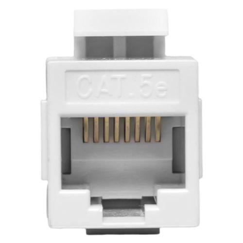 Адаптер проходной/ Адаптер проходной TERACOM Cat.5E неэкранированный RJ45-RJ45 тип Keystone белый