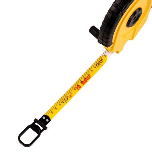 Мерная лента Deli DL9820ZY 20м x 14.5мм, ударопрочный корпус, полотно из стекловолокна и ПВХ