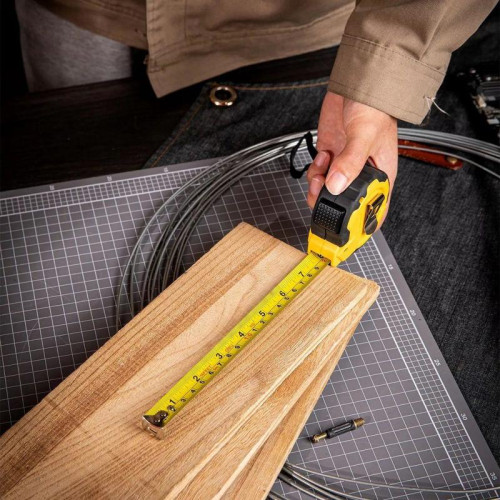 Рулетка Deli DL3796  5м*19мм, Автостоп, ударопрочный корпус, метрическая