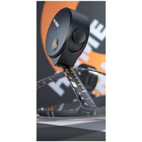 Измерительный и разметочный инструмент Рулетка Deli Home Series BlackHT8316 3м х 16мм, эксклюзивный дизайн, корпус - высококачественный софттач пластик
