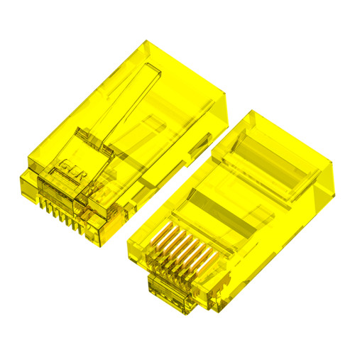 Greenconnect Коннектор цветной RJ-45 cat.5e UTP Male, для многожильного кабеля, 8p8c 15 шт (3 цвета по 5 шт), GCR-51802