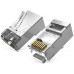 Коннектор Vention RJ45 (8p8c), FTP, cat. 6A, под витую пару, экранированный (50шт.) Коннектор Vention RJ45 (8p8c), FTP, cat. 6A, под витую пару, экранированный (50шт.)