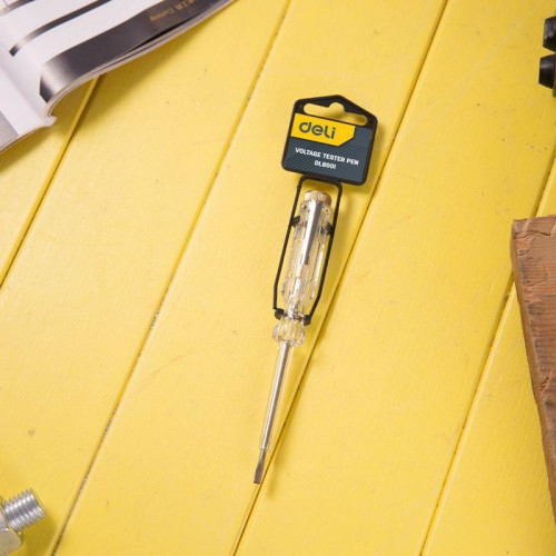 Индикаторная отвертка-тестер напряжения светодиодная Deli DL8001