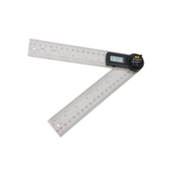 Угломер электронный Deli DL305200 200/400мм, диапазон 0-360 град., нержавеющая сталь