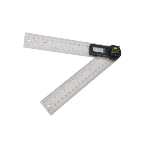 Угломер электронный Deli DL305200 200/400мм, диапазон 0-360 град., нержавеющая сталь