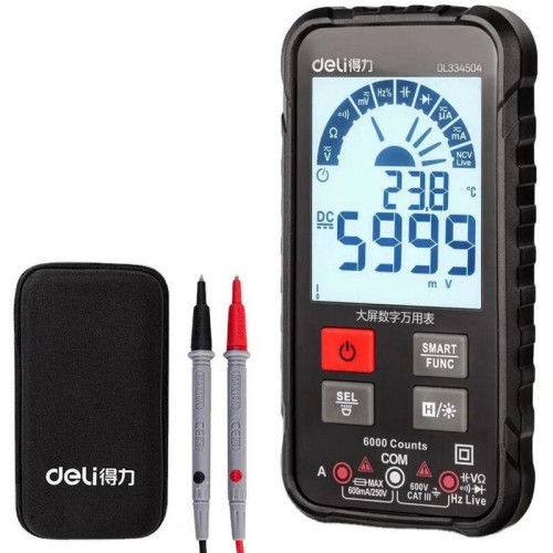 Многофункциональный цифровой мультиметр Deli DL334504