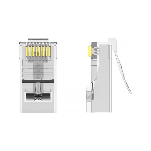 Коннектор Vention RJ45 (8p8c), cat. 6, под витую пару (10шт.) Коннектор Vention RJ45 (8p8c), cat. 6, под витую пару (10шт.)