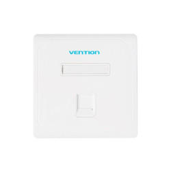 Лицевая панель Vention настенная (тип 86) под модуль Keystone 1 порт Белая