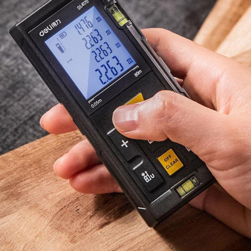 Лазерный дальномер Deli DL4170 Диапазон измерения 0,05;80м, точность измерения ±3мм