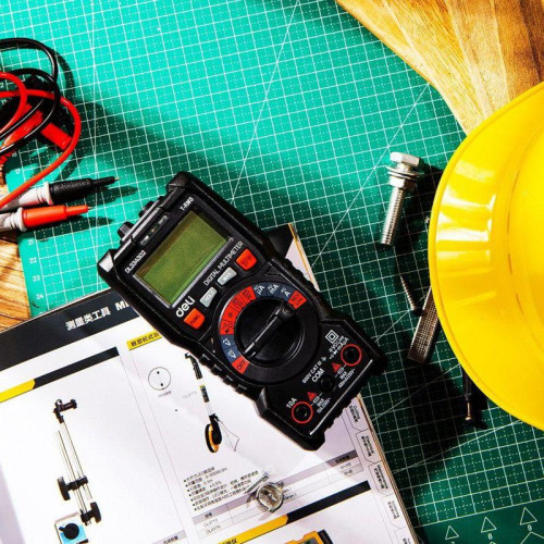 Многофункциональный цифровой мультиметр Deli DL334302 напряж. 0,2-600В, AC/DC, ЖК-дисплей