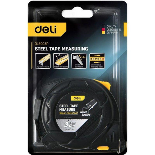 Рулетка Deli DL9003P  3м*16мм