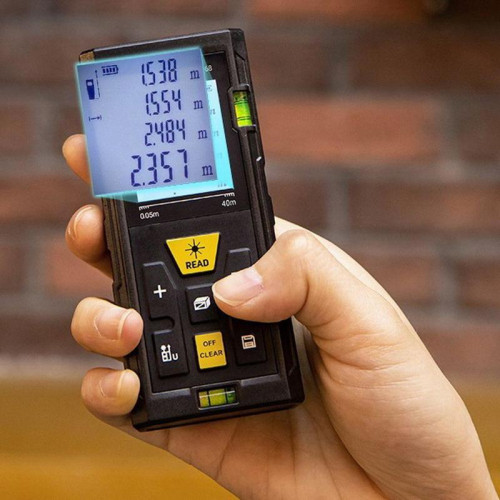 Лазерный дальномер Deli DL4169 Диапазон измерения 0,05;60м, точность измерения ±3мм