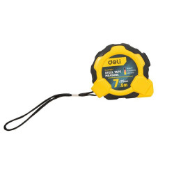Рулетка Deli DL3798  7,5м*25мм, Автостоп, ударопрочный корпус, метрическая
