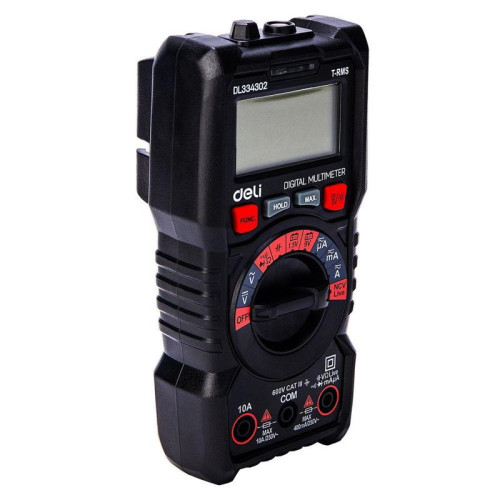 Многофункциональный цифровой мультиметр Deli DL334302 напряж. 0,2-600В, AC/DC, ЖК-дисплей
