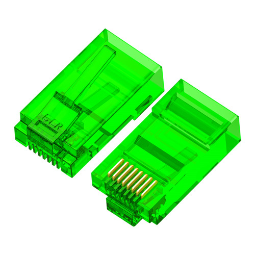 Greenconnect Коннектор цветной RJ-45 cat.5e UTP Male, для многожильного кабеля, 8p8c 15 шт (3 цвета по 5 шт), GCR-51802