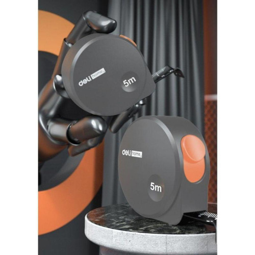 Рулетка Home Series Gray HT8519C 5м х 19мм, эксклюзивный дизайн, корпус - высококачественный софттач пластик