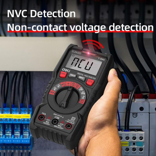Многофункциональный цифровой мультиметр Deli DL334302 напряж. 0,2-600В, AC/DC, ЖК-дисплей
