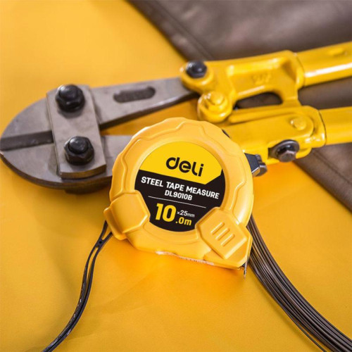 Рулетка Deli DL9010B 10м*25мм, метрическая, ударопрочный корпус