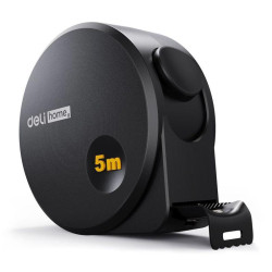 Рулетка Home Series Black HT8519 5м х 19мм, эксклюзивный дизайн, корпус - высококачественный софттач пластик