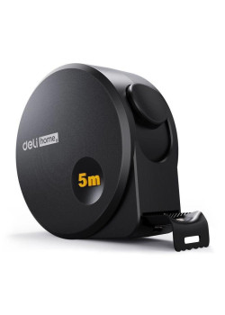 Рулетка Home Series Black HT8519 5м х 19мм, эксклюзивный дизайн, корпус - высококачественный софттач пластик