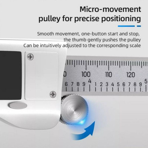 Электронный штангенциркуль Deli DL91150 150мм, метрическая/дюймовая конвертация, нержавеющая сталь, 3 кнопочное управление, светодиодный дисплей, 1,5В SR44.