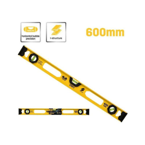 Строительный уровень литой облегченный Deli DL29600G 600мм