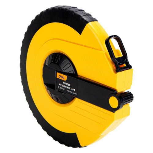 Мерная лента Deli DL9850ZY 50м x 14.5мм, ударопрочный корпус, полотно из стекловолокна и ПВХ