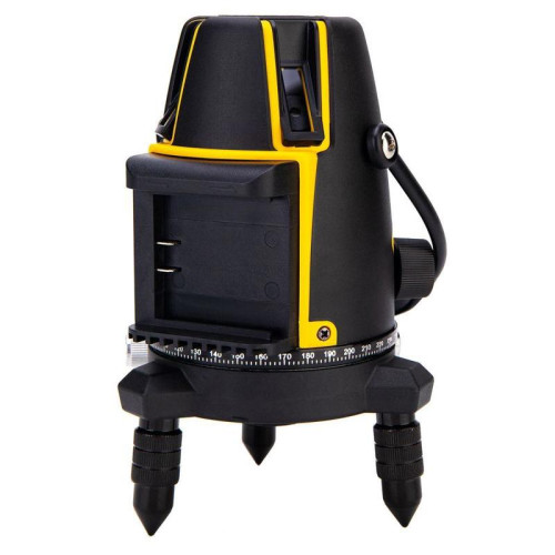 Лазерный уровень Deli DL332305 5 лучей(зеленый цвет), точность +/-1,5мм/7м, угол самовыравнивания 3°, 2АКБ 4 А*ч+ЗУ, время работы до 4 часов, кейс