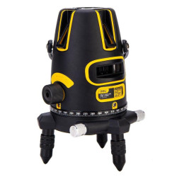 Лазерный уровень Deli DL332303 3 луча(зеленый цвет), точность +/-1,5мм/7м, угол самовыравнивания 3°, 1АКБ 3 А*ч+ЗУ, время работы до 6 часов, кейс