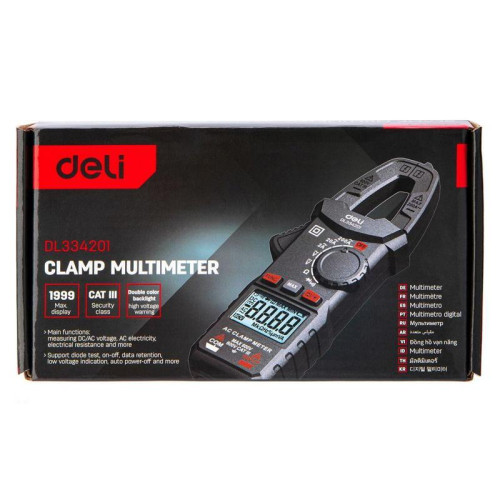 Токоизмерительные клещи цифровые Deli DL334201