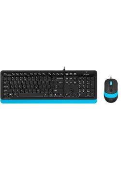 Клавиатура + мышь A4Tech Fstyler F1010 клав:черный/синий мышь:черный/синий USB Multimedia (F1010 BLUE)