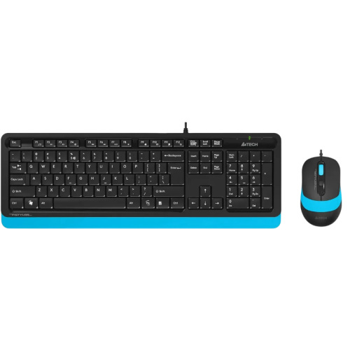 Клавиатура + мышь A4Tech Fstyler F1010 клав:черный/синий мышь:черный/синий USB Multimedia (F1010 BLUE)