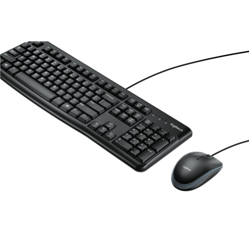 Комплект (клавиатура + мышь) Keyboard+mouse Logitech Desktop MK120 Black ( USB, keyboard: waterproof,  mouse: optical, 1000dpi, 3btn+Scroll) Retail