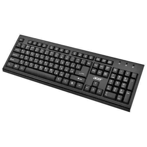 Набор клавиатура+мышь/ Беспроводной набор (клав+мышь) ACER OKR120 Wireless 2.4G combo set black Набор клавиатура+мышь/ Беспроводной набор (клав+мышь) ACER OKR120 Wireless 2.4G combo set black
