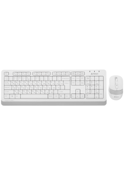 Клавиатура + мышь A4Tech Fstyler FG1010 клав:белый/серый мышь:белый/серый USB беспроводная Multimedi