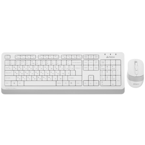 Клавиатура + мышь A4Tech Fstyler FG1010 клав:белый/серый мышь:белый/серый USB беспроводная Multimedi