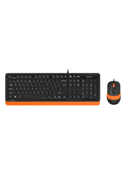 Клавиатура + мышь A4Tech Fstyler F1010 клав:черный/оранжевый мышь:черный/оранжевый USB Multimedia (F1010 ORANGE)