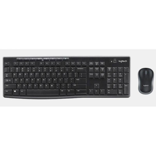 Комплект клавиатура и мышь Logitech  MK270  920-004518  клавиатура черная, 112 клавиш с защитой от воды,  920-004518  мышь черная, оптическая, 1000dpi, 3 кнопки, 2.4GHz, USB-ресивер (039247) {6}