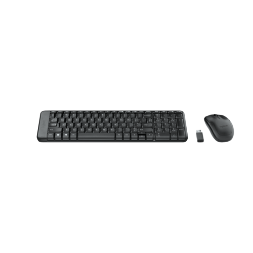 Комплект (клавиатура + мышь) Keyboard+mouse Logitech Wireless Desktop  MK220 (USB, FM, keyboard:2xAAA, mouse:optical, 1000dpi, 3btn+Roll, 1xAA) Retail